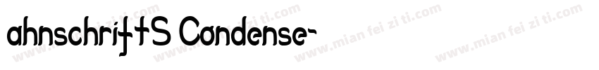 ahnschriftS Condense字体转换
